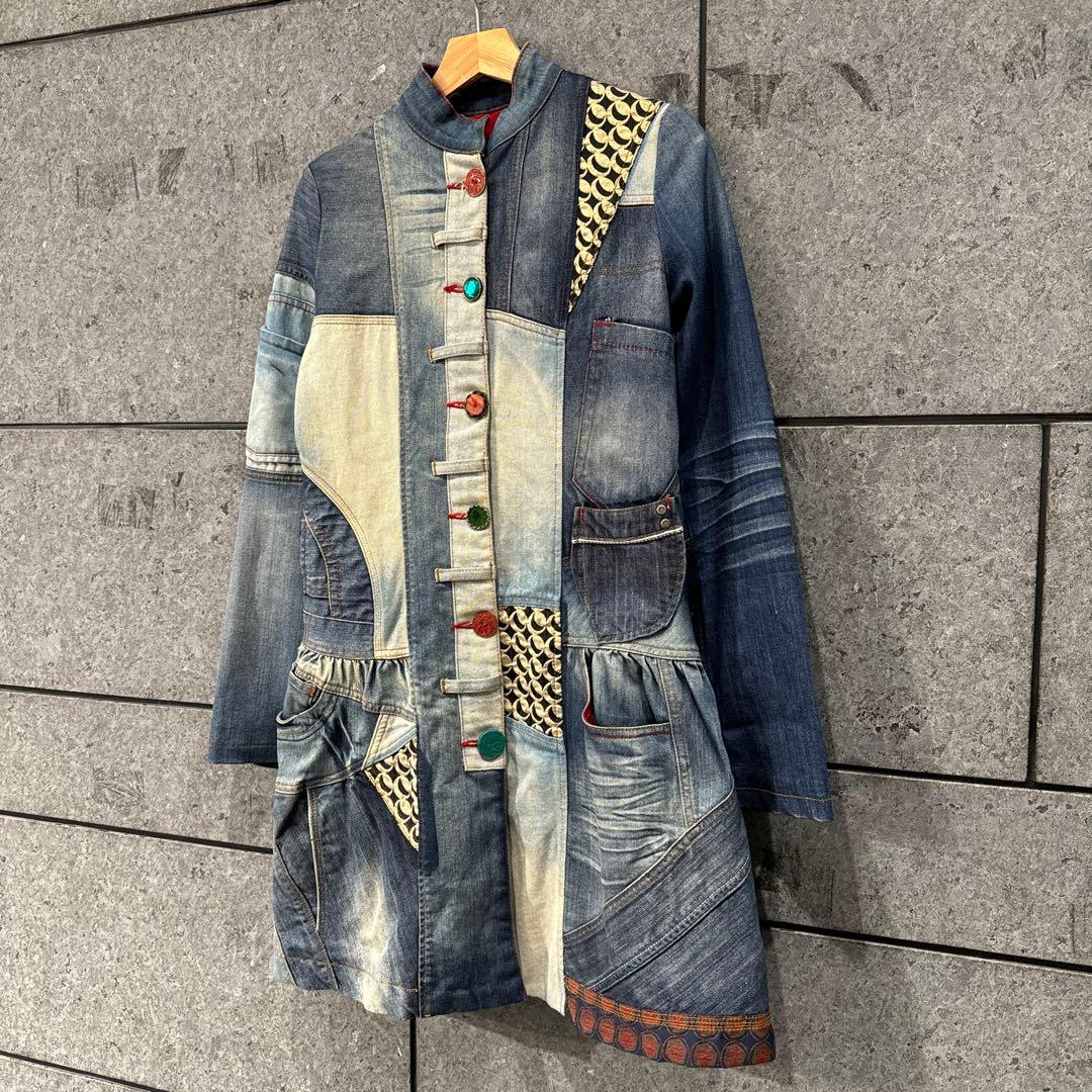 Desigual デジグアル デニムジャケット再構築 パッチワーク リメイク古着