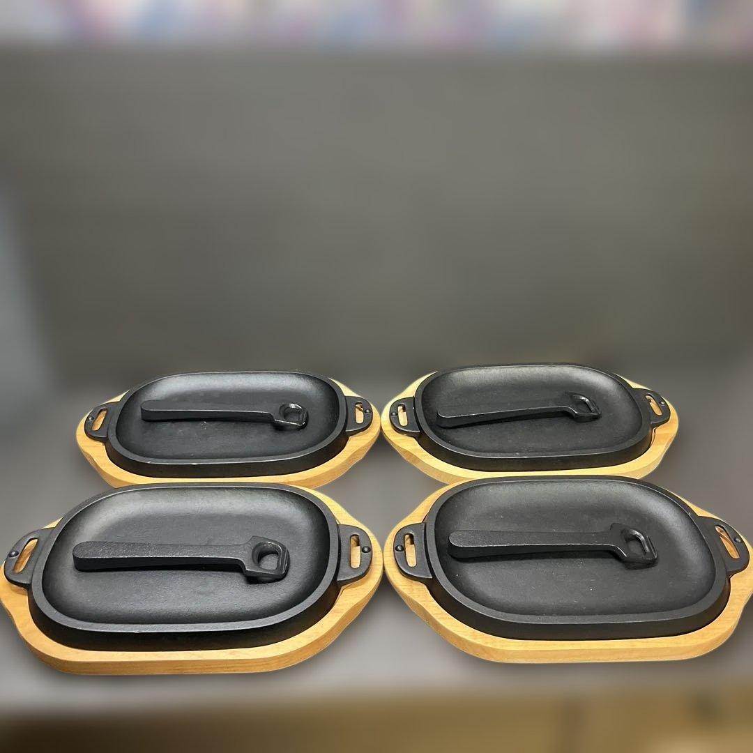 南部鉄器　ステーキ皿4組セット