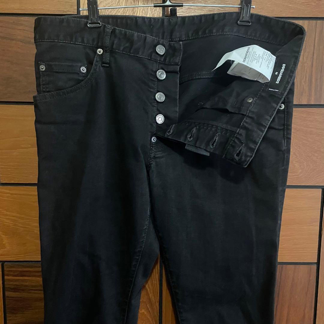 Dsquared2 BLACK BULL ブラック ストレッチ デニム 50