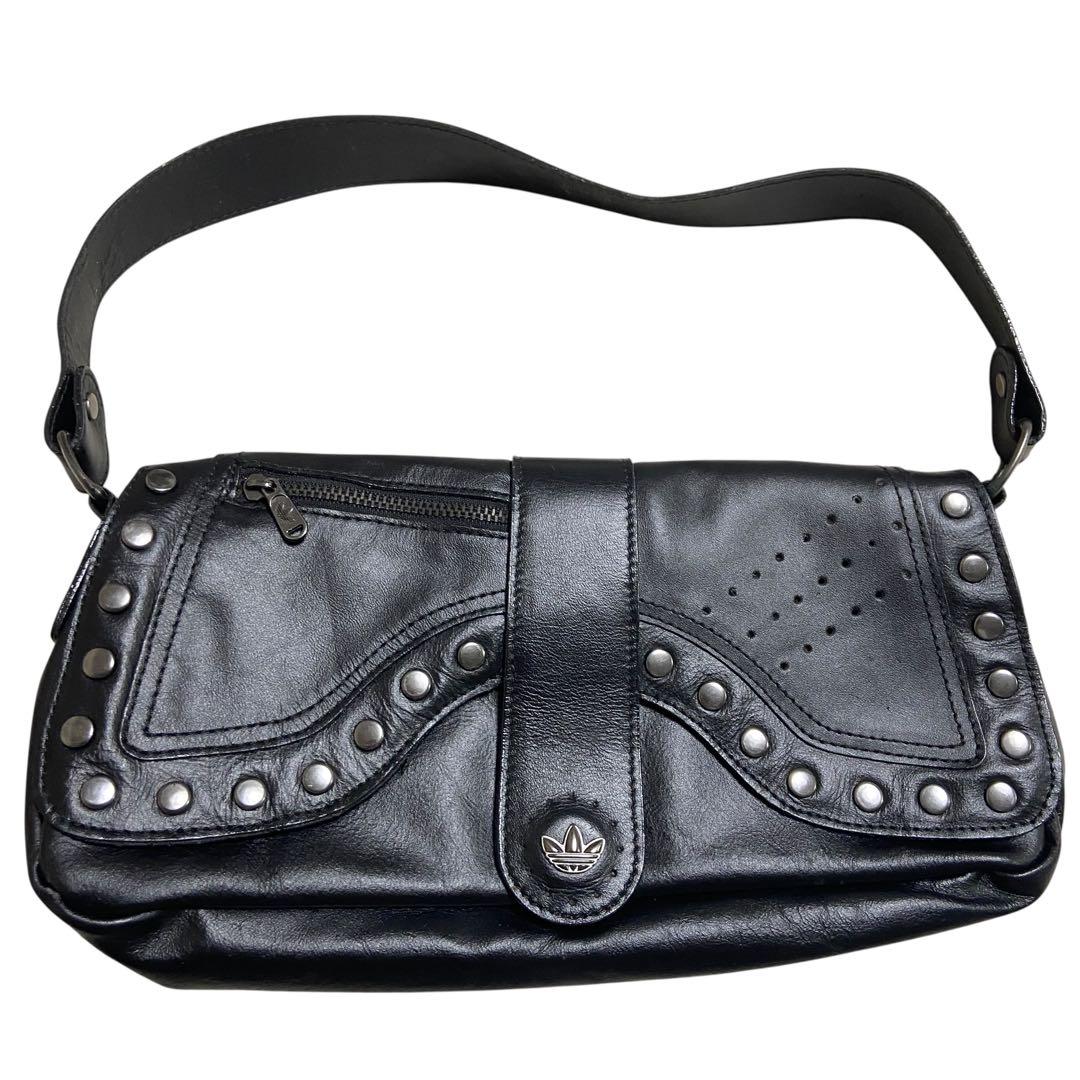 超希少　アディダス　レザー　スタッズ　ワンショルダーバッグ　y2k