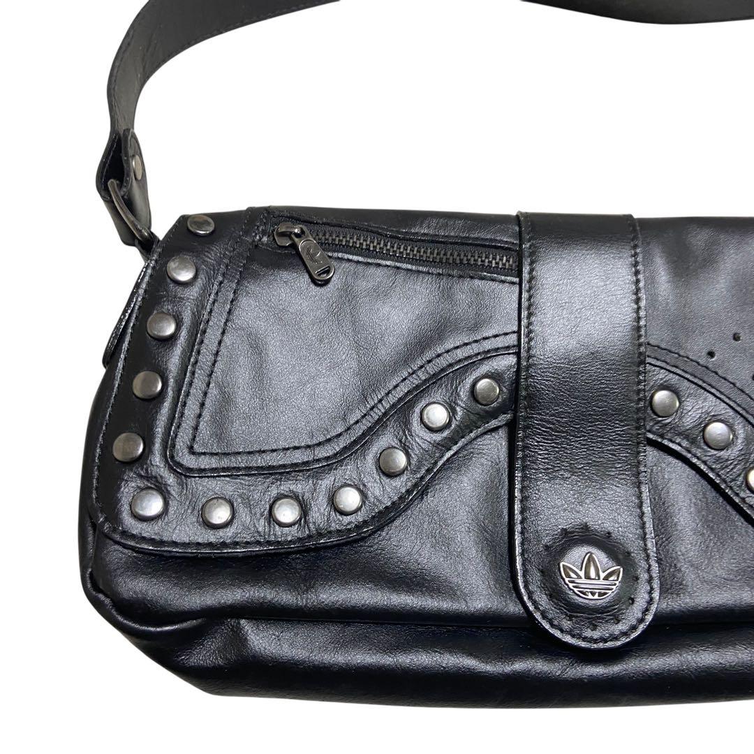超希少　アディダス　レザー　スタッズ　ワンショルダーバッグ　y2k