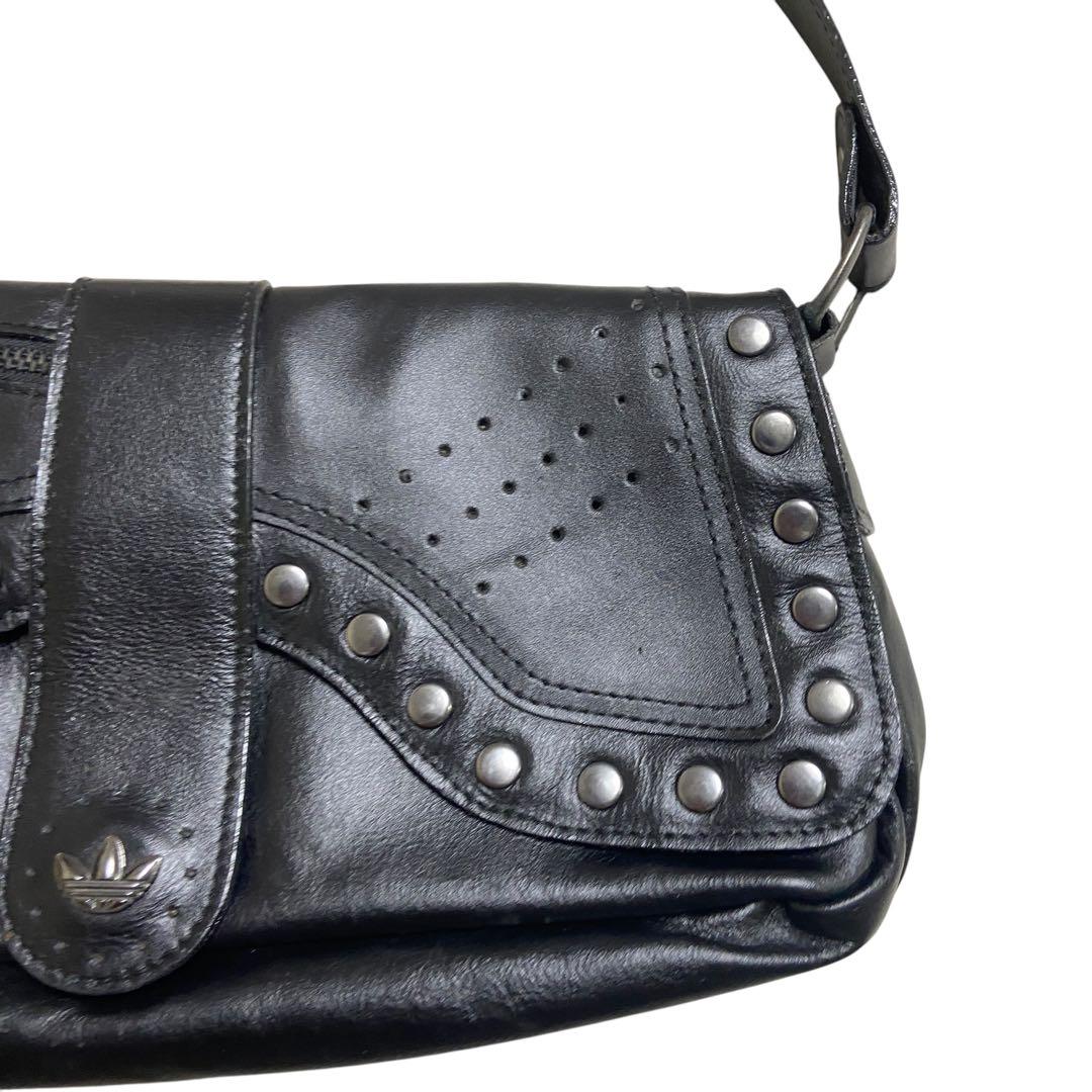 超希少　アディダス　レザー　スタッズ　ワンショルダーバッグ　y2k