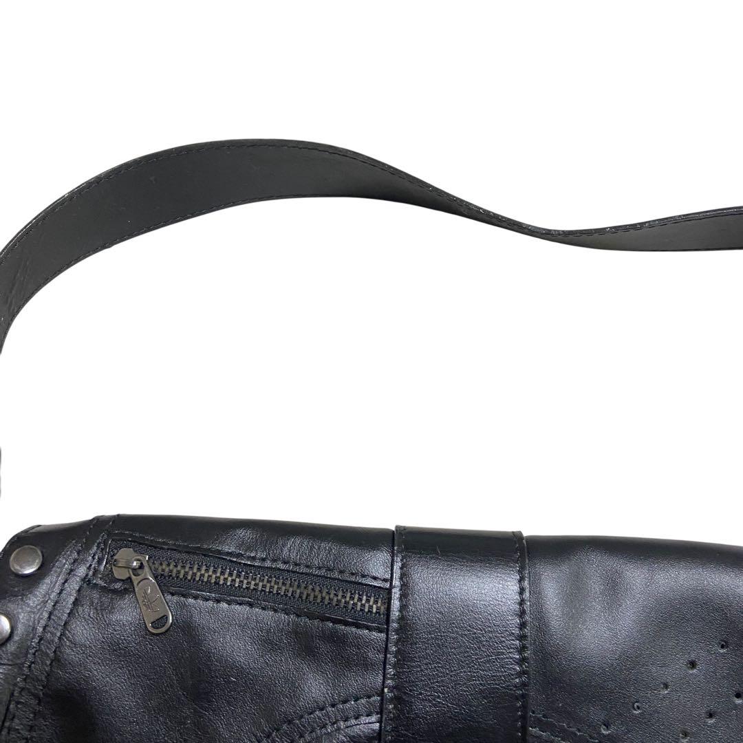 超希少　アディダス　レザー　スタッズ　ワンショルダーバッグ　y2k