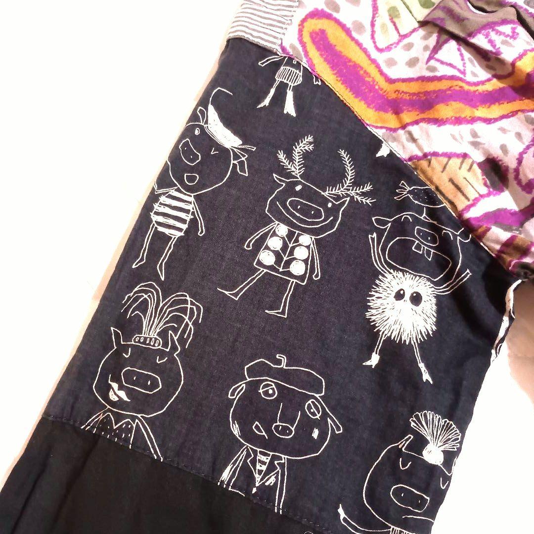 90s オレボレブラ アルベロベロ 動物 犬 デザイン 袖ぶたさん チュニック
