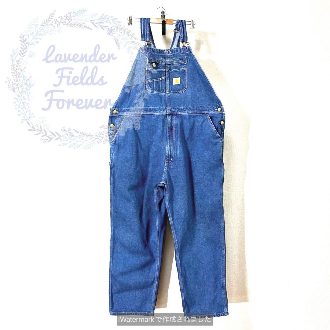 カーハートデニムオーバーオールC1081ペインターパンツ極太w44アメリカ古着