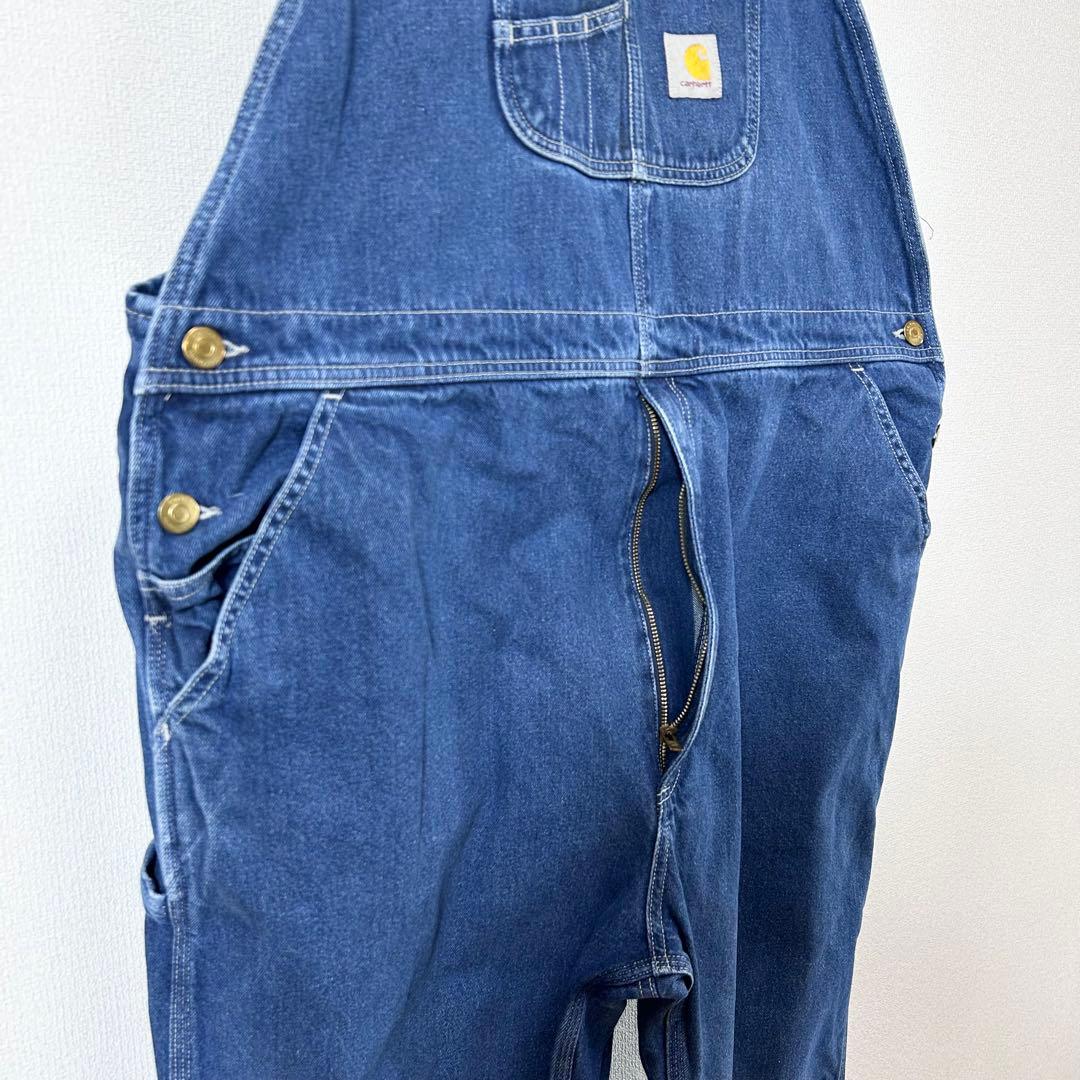 カーハートデニムオーバーオールC1081ペインターパンツ極太w44アメリカ古着
