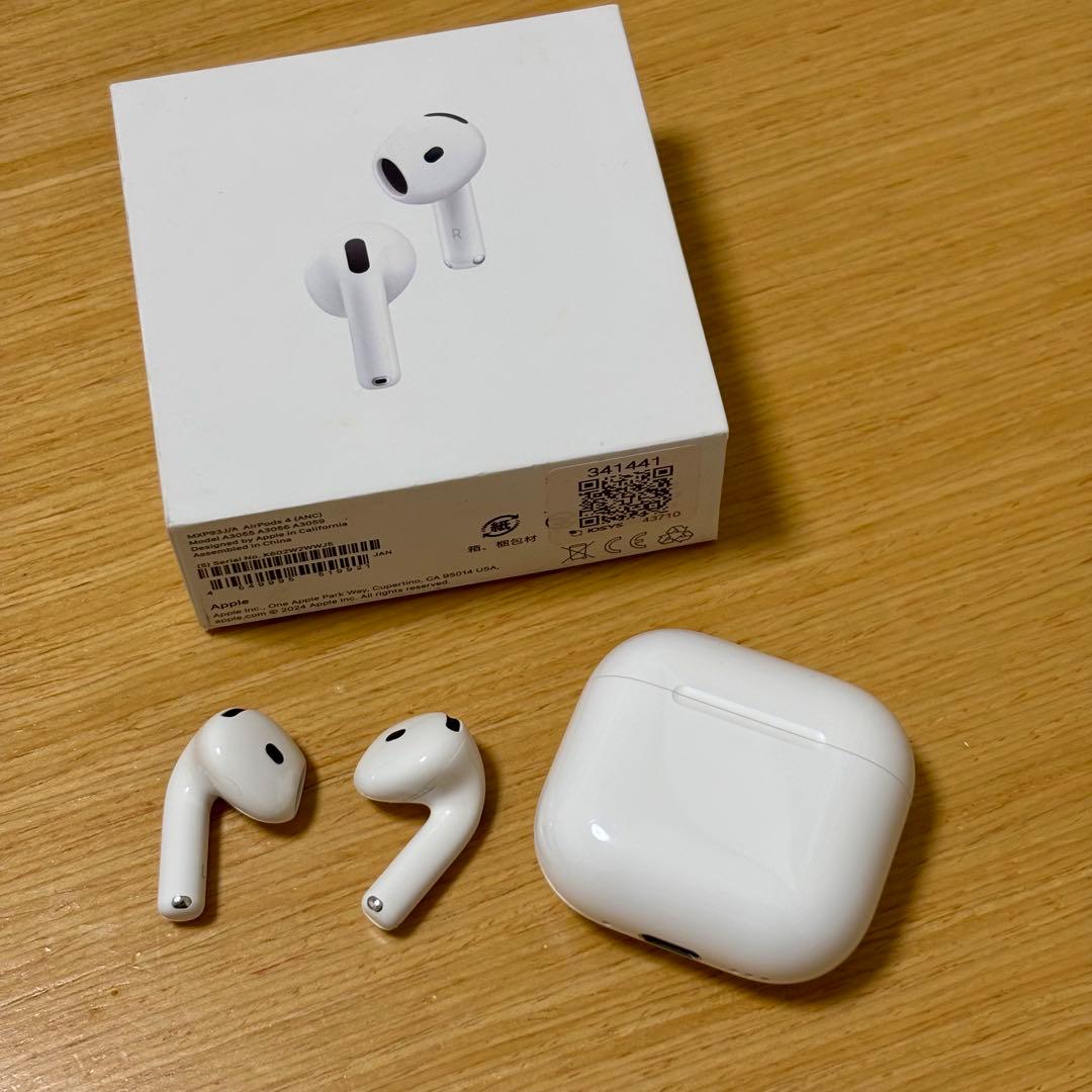 【美品・ほぼ未使用】Apple Airpods 4 ノイズキャンセリング搭載