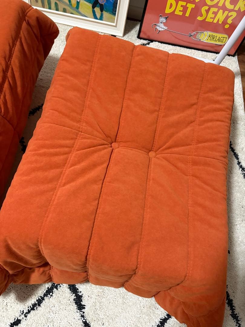 【美品・送料無料】トーゴ togo 一人掛けソファ オットマン