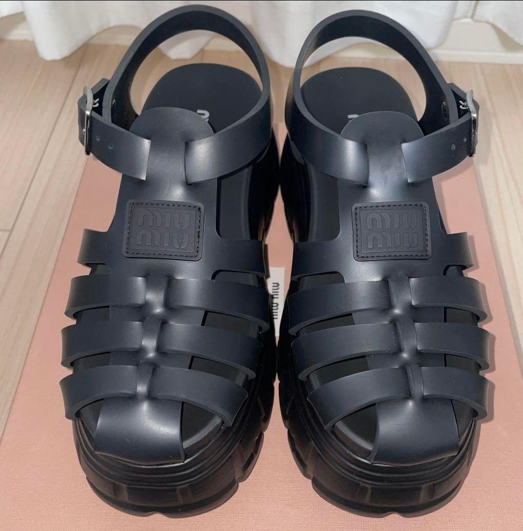最終価格 美品 miu miu　厚底　EVA　サンダル （鑑定品）