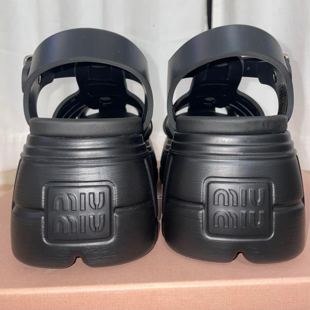 最終価格 美品 miu miu　厚底　EVA　サンダル （鑑定品）