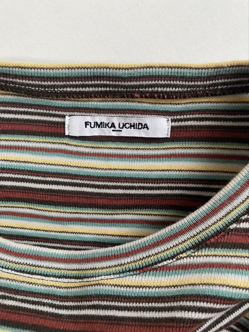 トップス FUMIKA_UCHIDA/MULTICOLOR STRIPE T-SHIRT