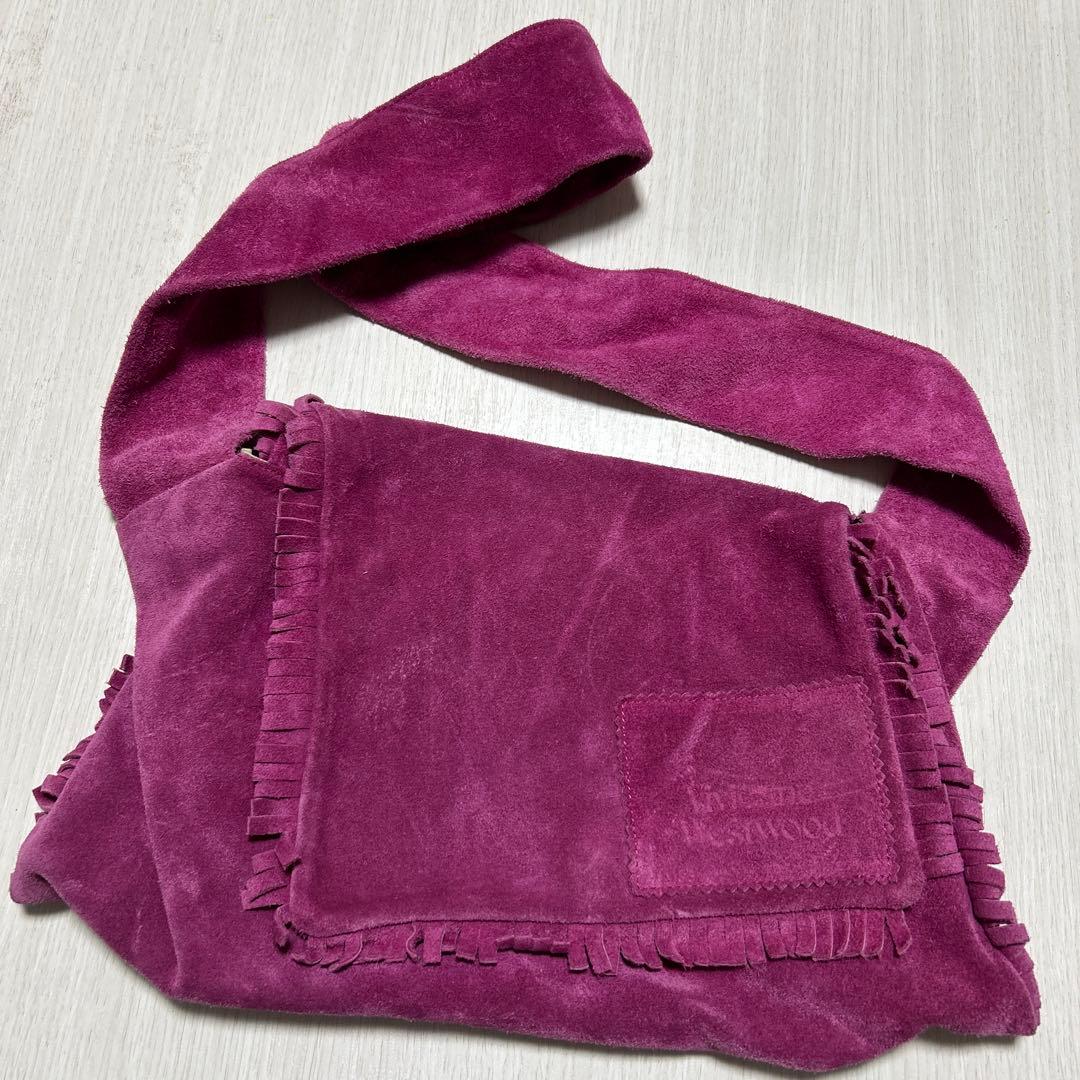 ヴィヴィアン スエード ショルダーバッグ ピンクパープル系 変形 レア