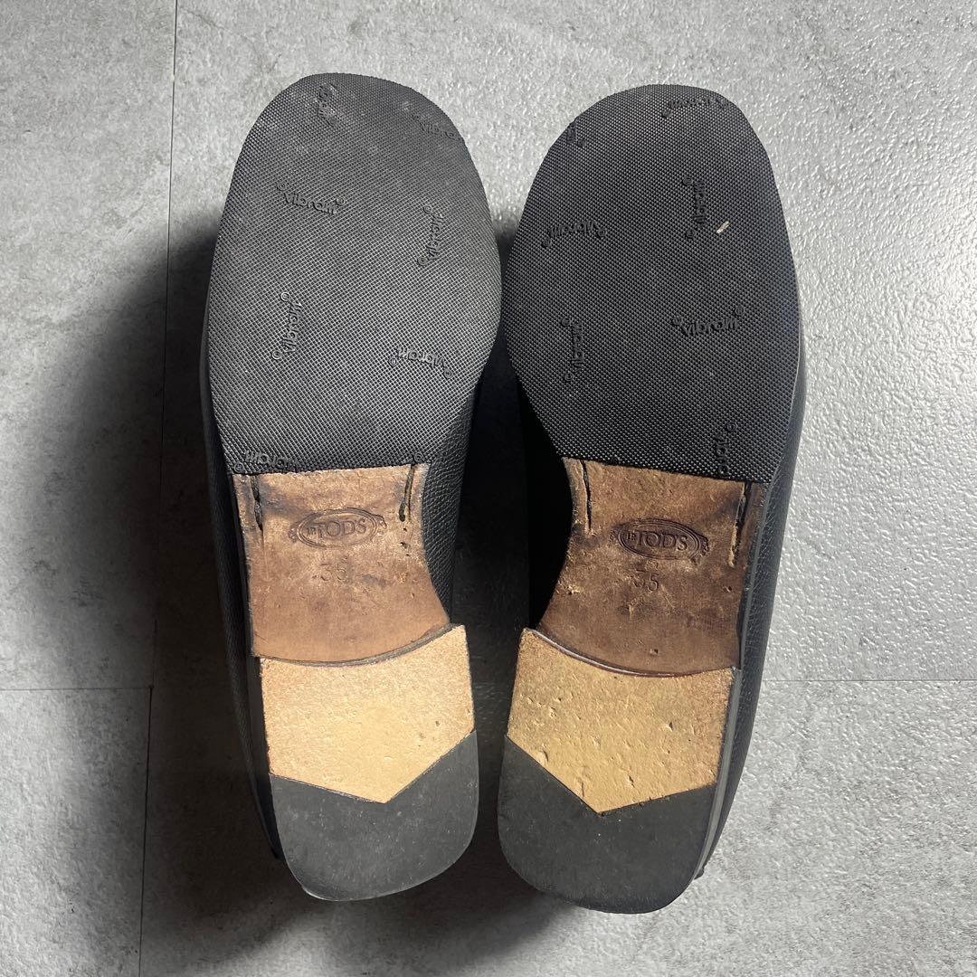 極美品✨️ TOD’S ローファー ドライビングシューズ ロゴ刻印 黒