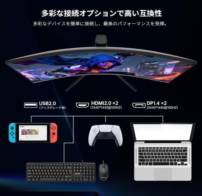 24H以内発送・✦KTC 34インチ超ワイド曲面ゲーミングモニター