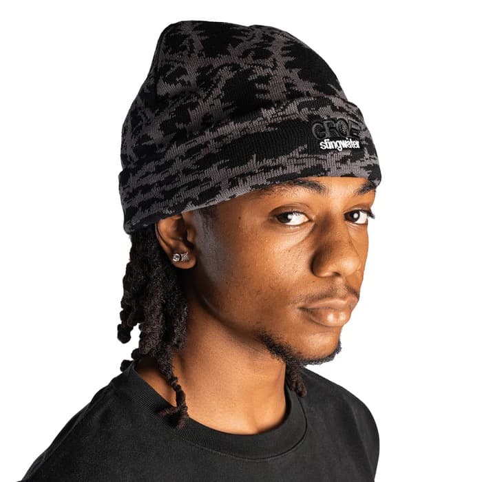 帽子 STINGWATER THOM BEANIE / BLACK/GRAY