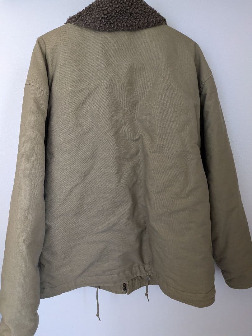 ヒューストン　N-1デッキジャケット　キルティング　XL　カーキ　ミリタリー