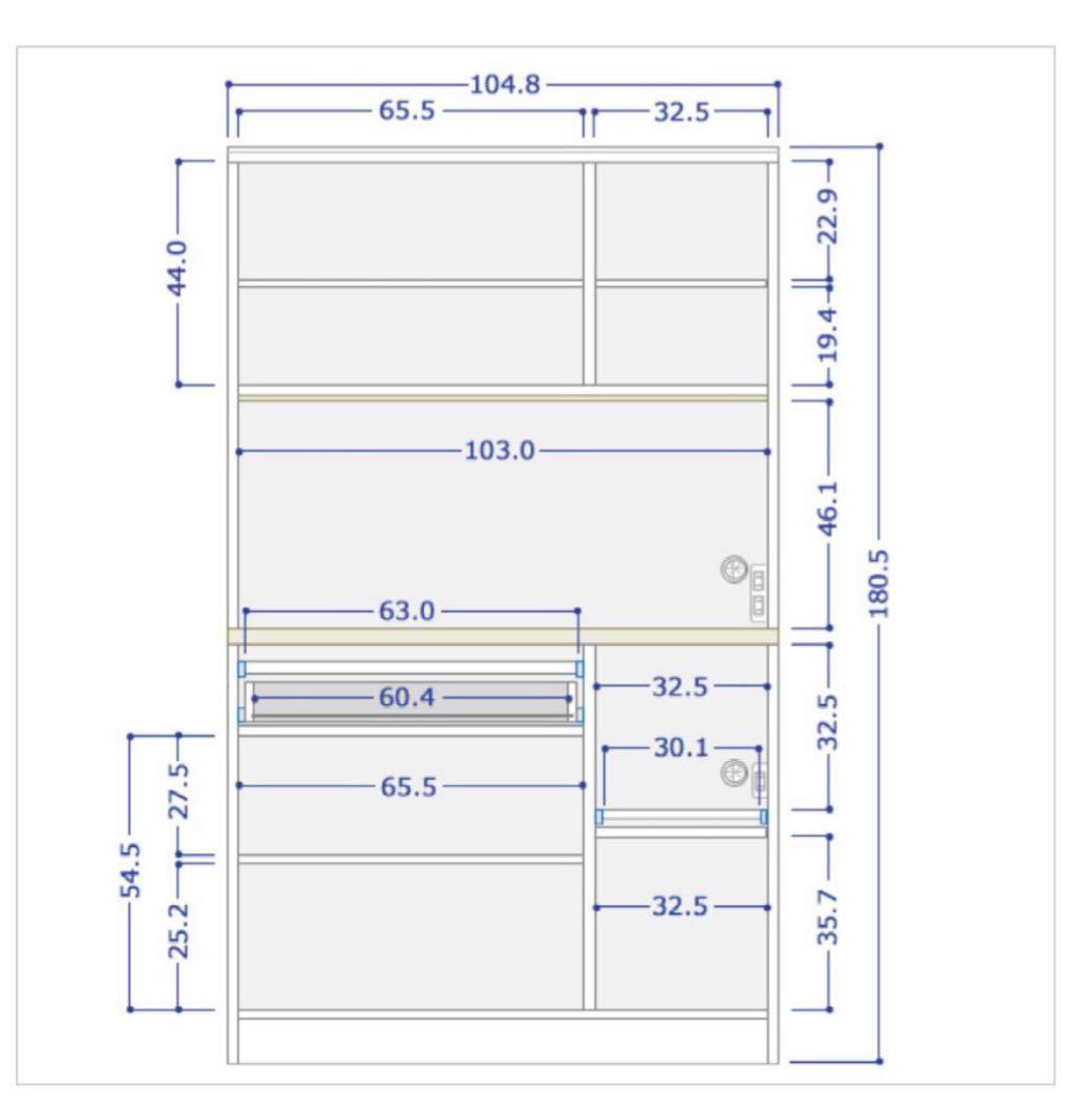 クリチコ　食器棚　カップボード　キッチンボード