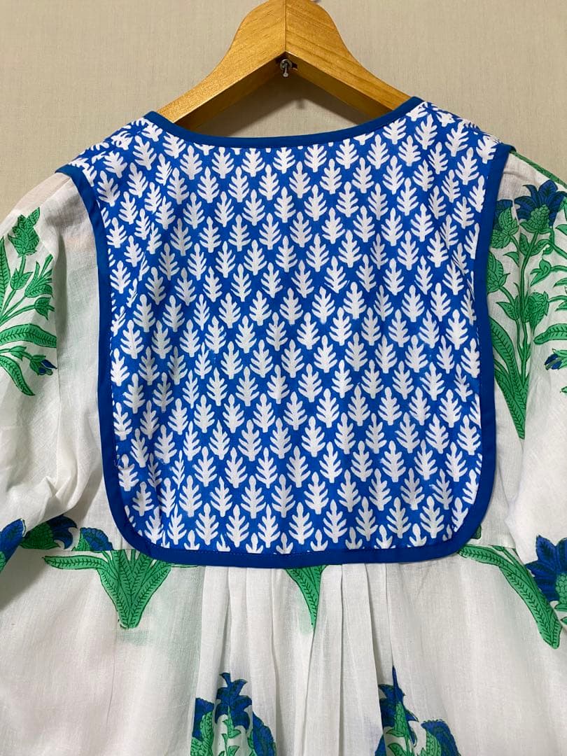 エスゼット プリントブロック　ワンピース　ミディアム丈　チュニック　S