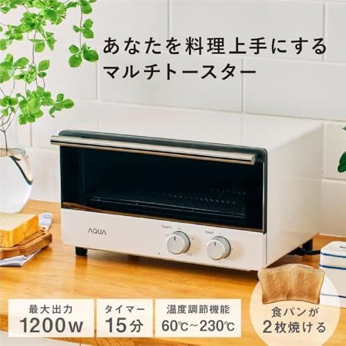 アクア (AQUA) トースター 2枚焼き (1200W / 石英管ヒ_corg