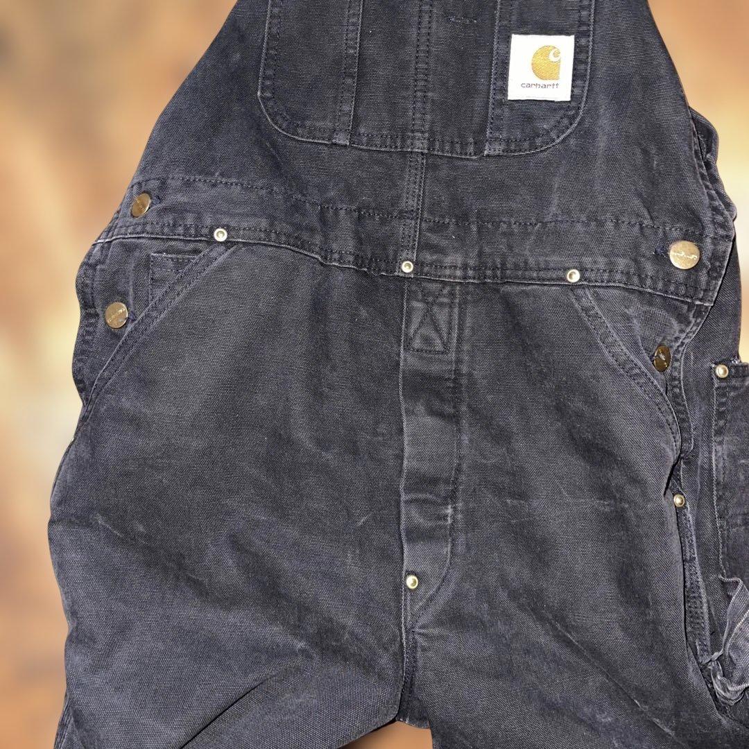 カーハート　ブラック　オーバーオール　人気色