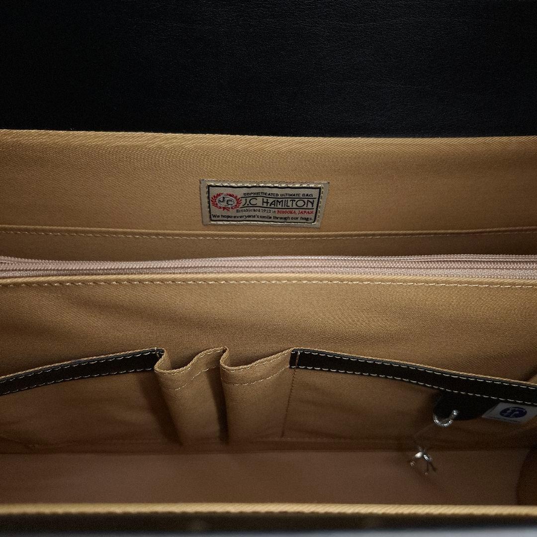 【新品】J.C HAMILTON ダレスバック ビジネスバッグ 黒 レザー