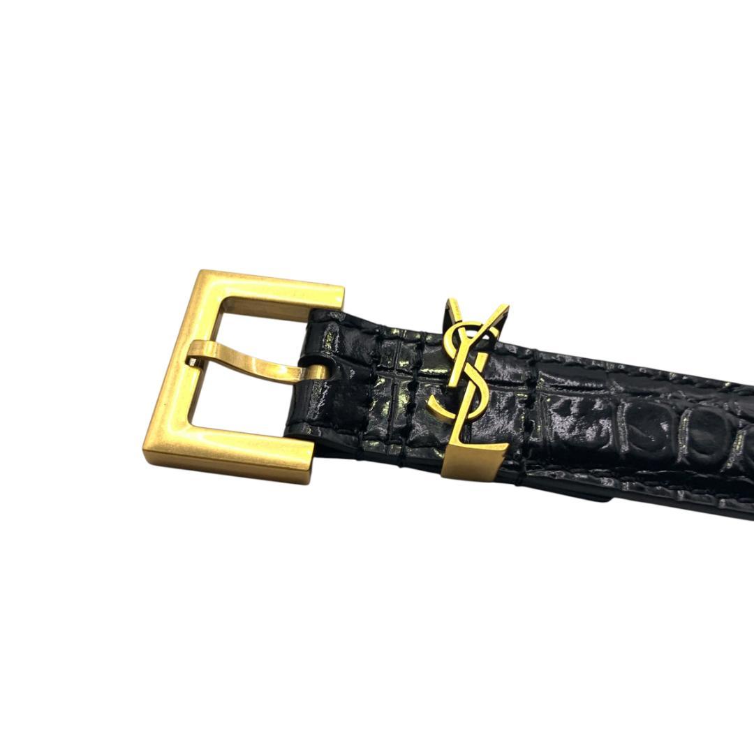 美品★YSL イヴサンローラン　細いベルト73-83ｃｍ