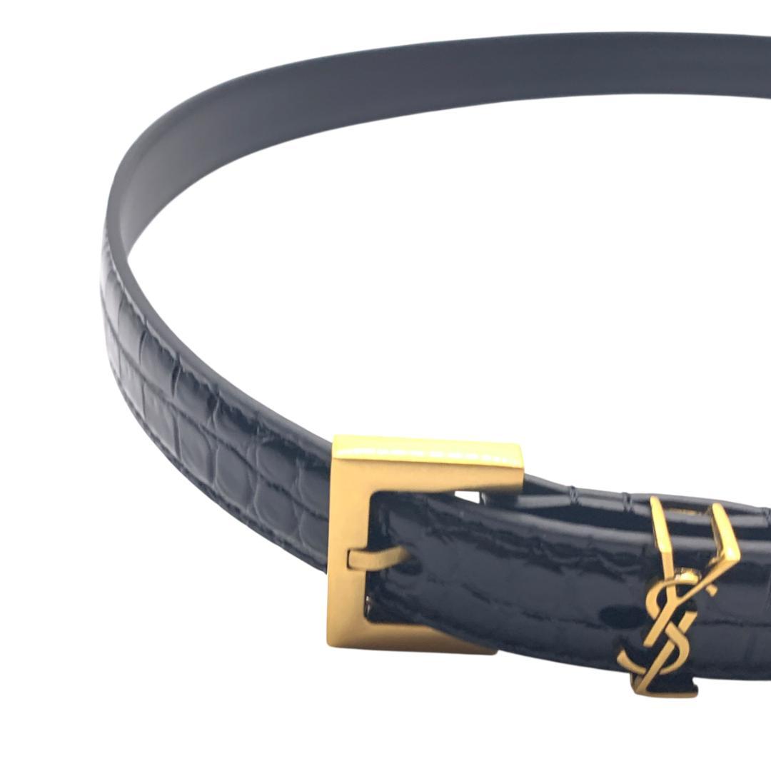 美品★YSL イヴサンローラン　細いベルト73-83ｃｍ