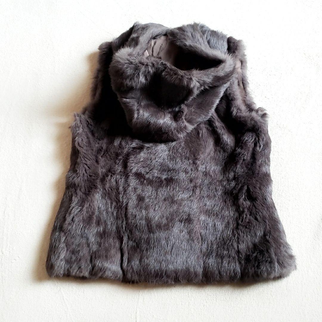 YVES SALOMON　ファーベスト　ラビット　シルク　フランス製