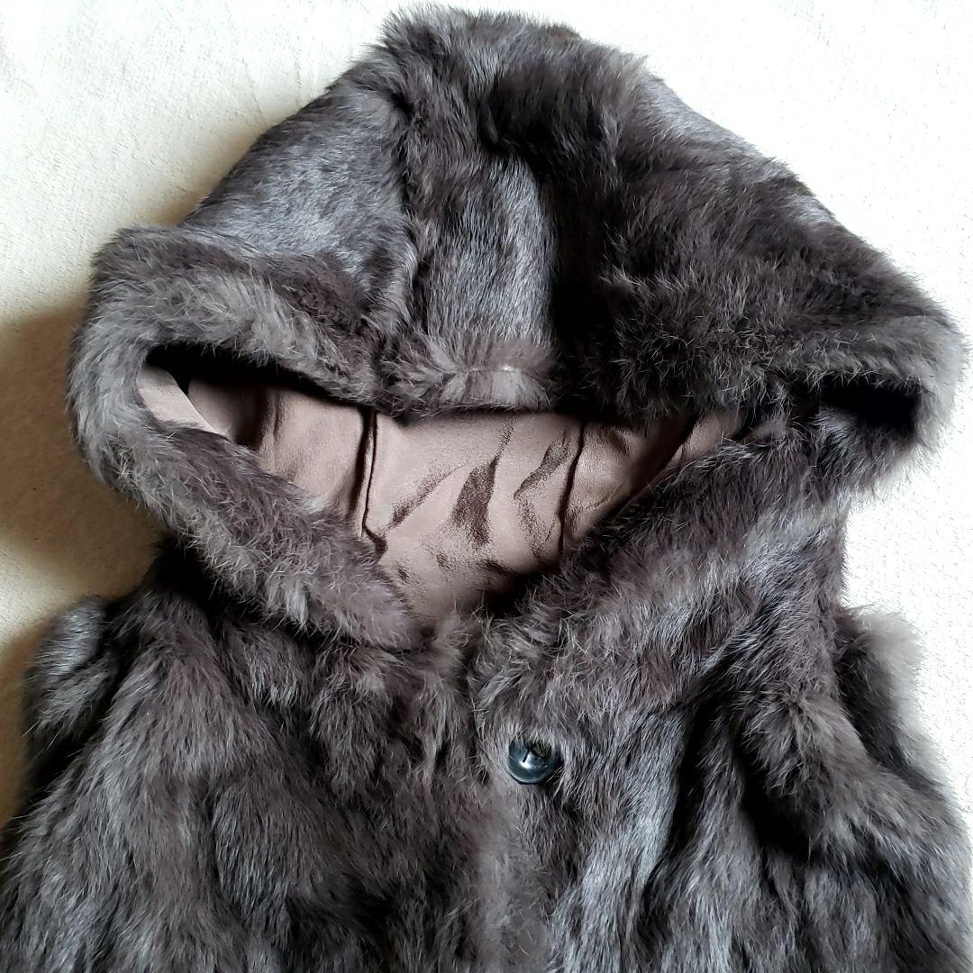 YVES SALOMON　ファーベスト　ラビット　シルク　フランス製