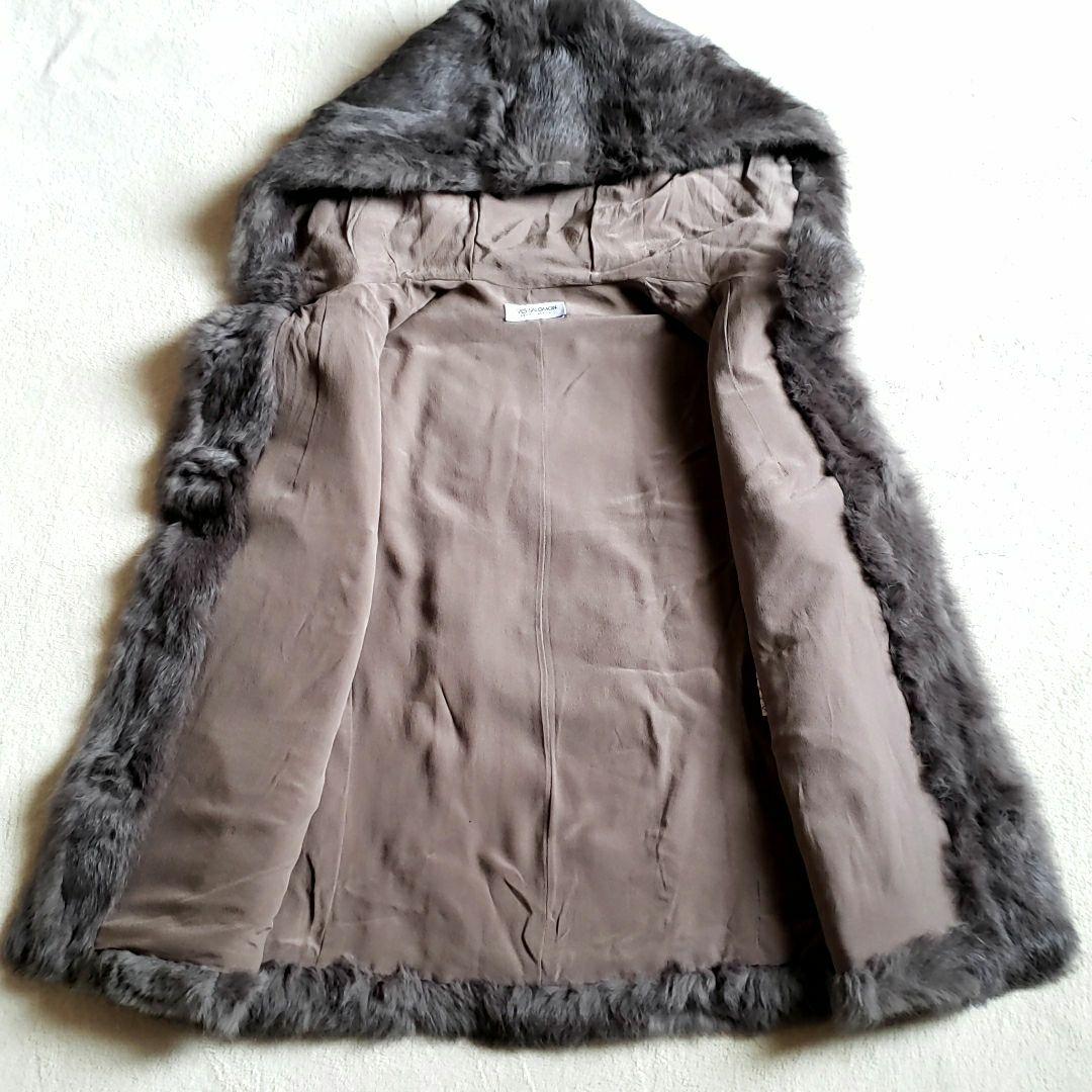 YVES SALOMON　ファーベスト　ラビット　シルク　フランス製