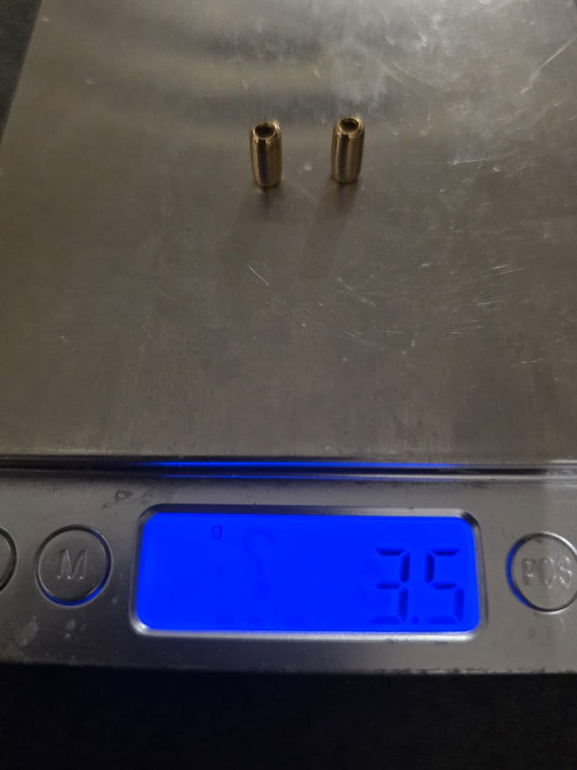 金無垢 ビーズ パイプ 2個セット 18k