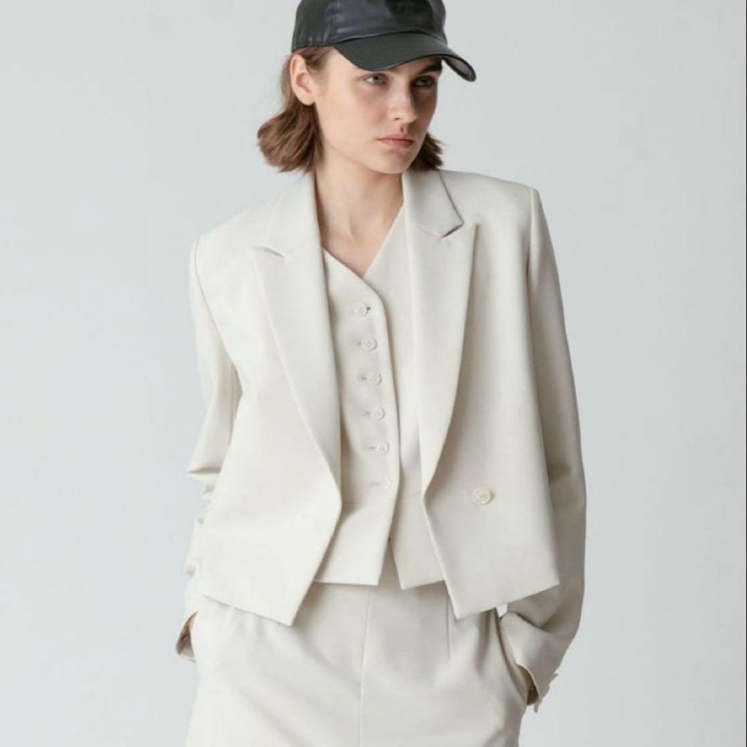 2024年 アルアバイル ギャバショートジャケット ベスト 2点 レイヤード