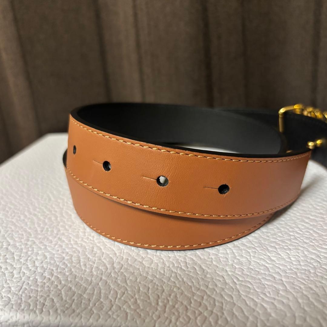 ロエベ　リバーシブル アナグラム ベルト（スムースカーフ）