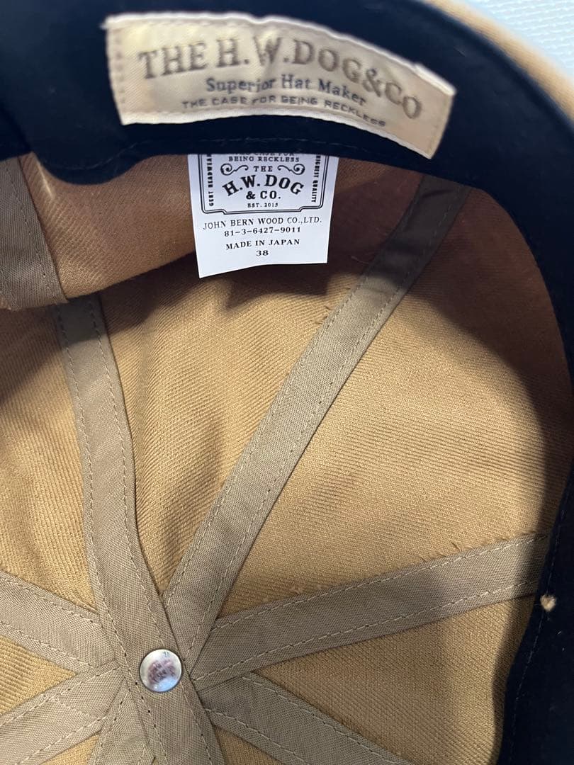 H.W DOG & CO. ベージュ キャスケット　サイズ38
