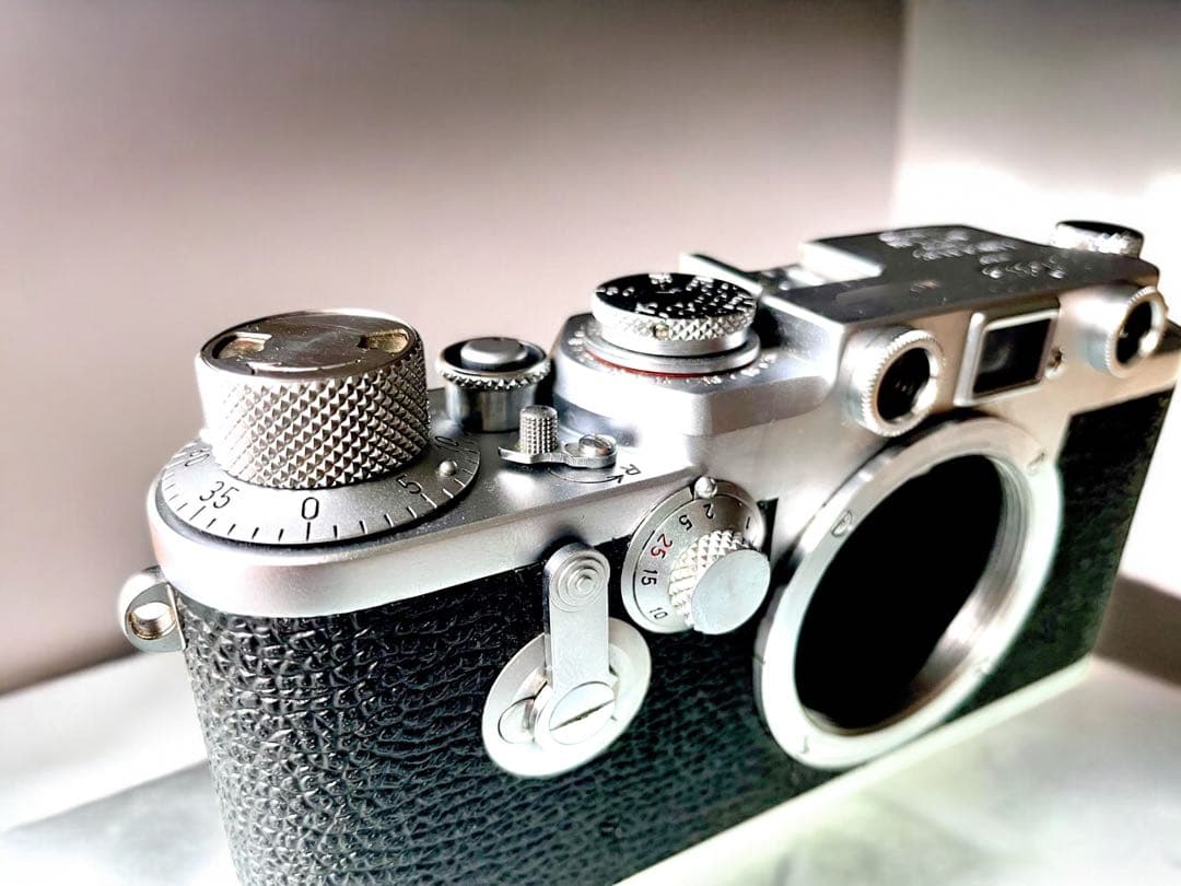 【OH済】Leica IIIf バルナックライカ セルフ付＋純正革ケース付