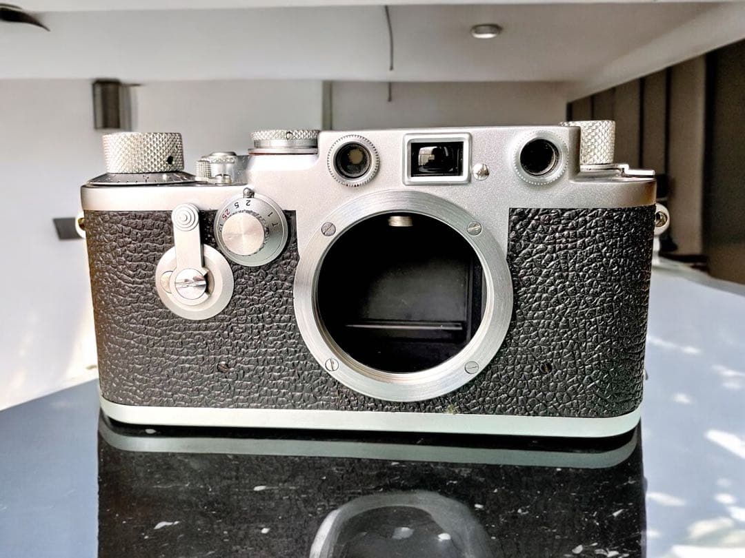 【OH済】Leica IIIf バルナックライカ セルフ付＋純正革ケース付