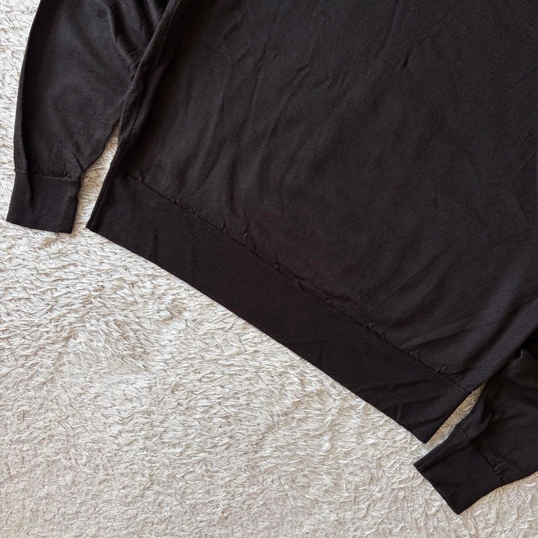 ジョンスメドレー JOHN SMEDLEY タートルネックウールニット F 茶