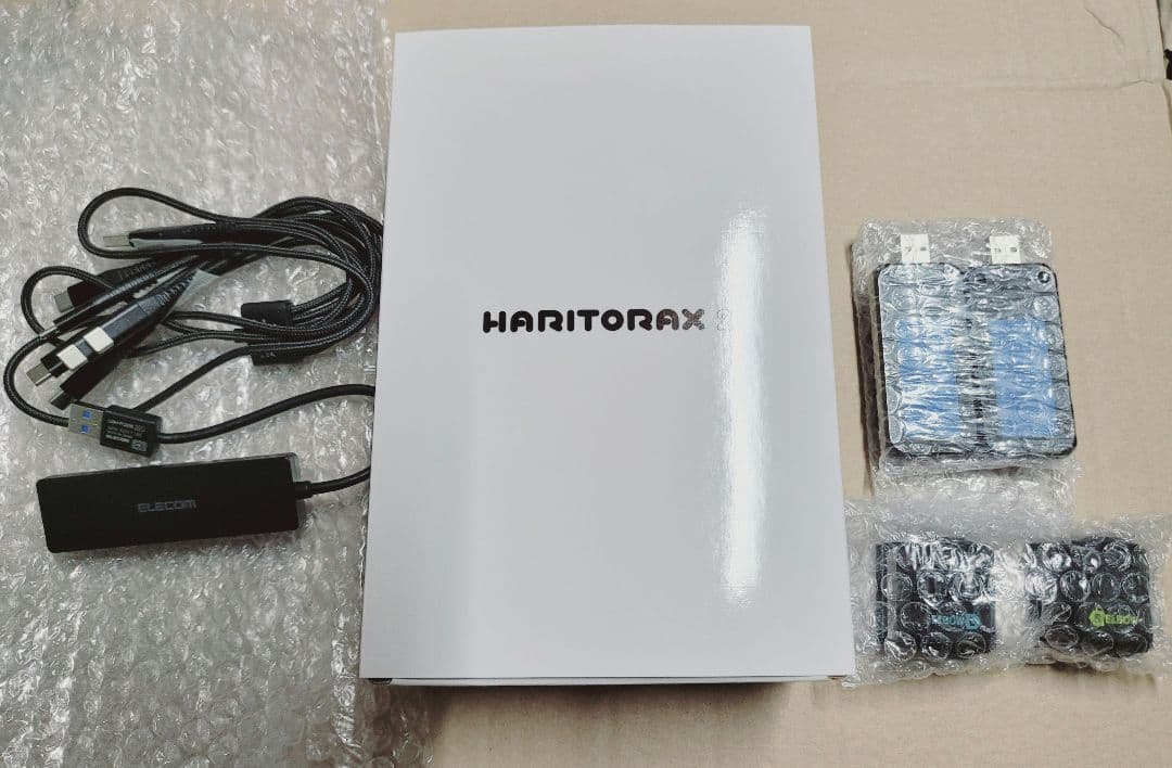 HaritoraX2+肘トラ+ドングル2個+USB HUB+6in1充電ケーブル