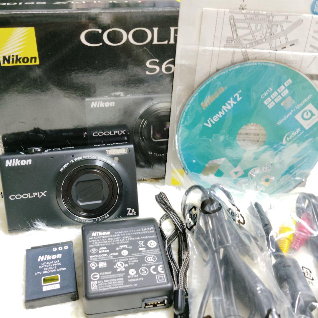 Nikon COOLPIX S6100 黒 箱 付属品 コンデジ