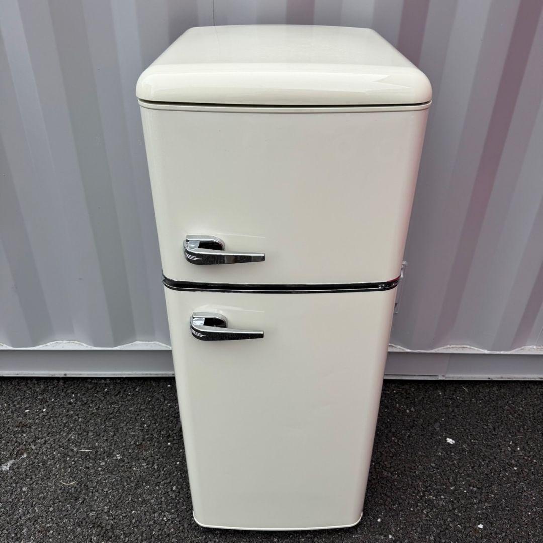 524★2022年製★アイリスオーヤマ　冷蔵庫　レトロ風