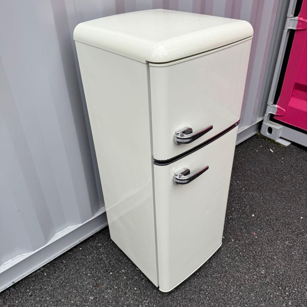 524★2022年製★アイリスオーヤマ　冷蔵庫　レトロ風