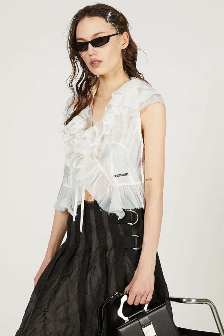 【prank project】Ruffle Frill Blouse