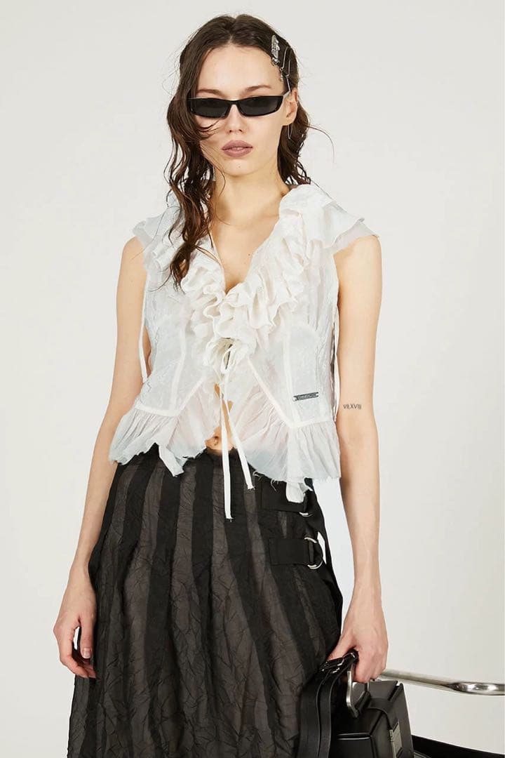 【prank project】Ruffle Frill Blouse