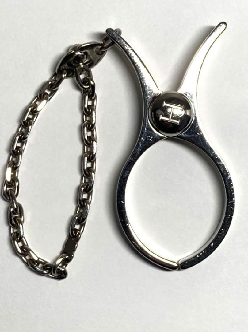 良品　HERMES エルメス　フィルー　シルバー金具　グローブホルダー　チャーム