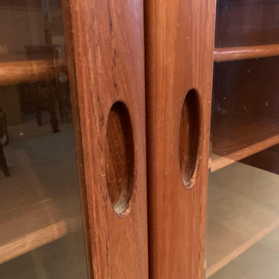 希少 ジャパンヴィンテージ 日田工芸 キャビネット 飾り棚 本棚 食器棚 チーク