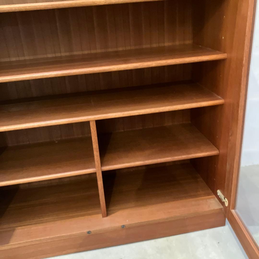 希少 ジャパンヴィンテージ 日田工芸 キャビネット 飾り棚 本棚 食器棚 チーク