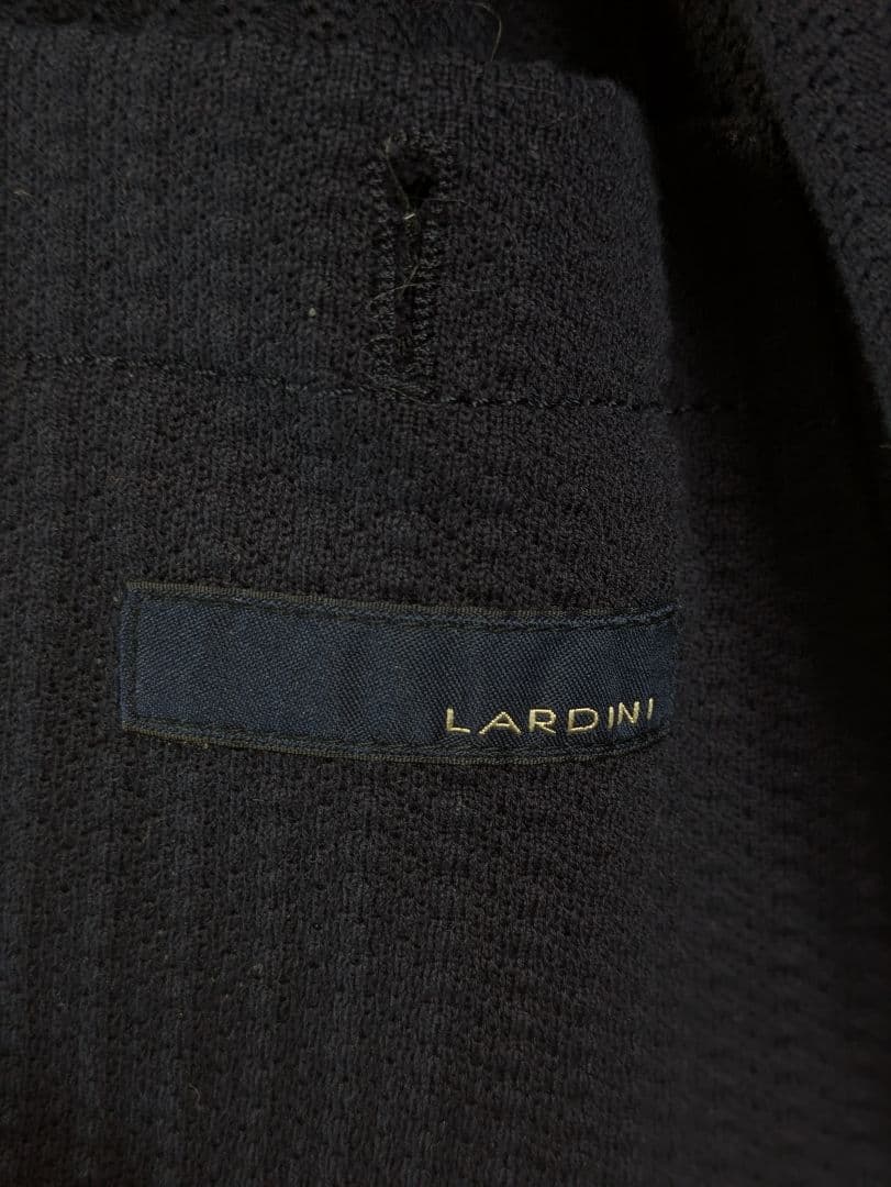 【新品未使用】ラルディーニ ワッフル ニットジャケット 紺 50 袖未処理