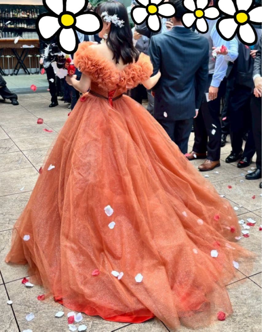 ハツコエンドウ　ジル風　ドレス　テラコッタ