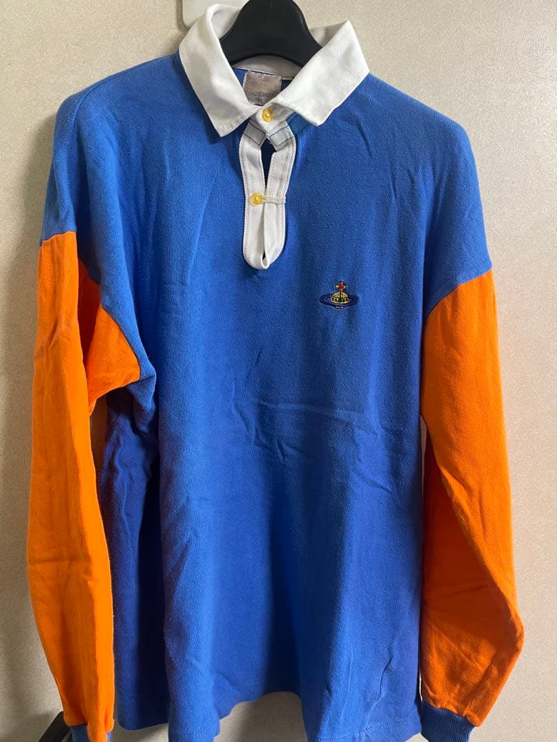 あ*♡様 Vivienne Westwood ラガーシャツ 青オレンジ