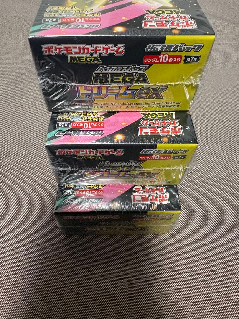 ポケモンカードゲーム　MEGAドリームex 3box シュリンク付き